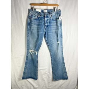 Citizens Of Humanity Women's Blue Mid Rise Denim Slim Bootcut Jeans Size 29